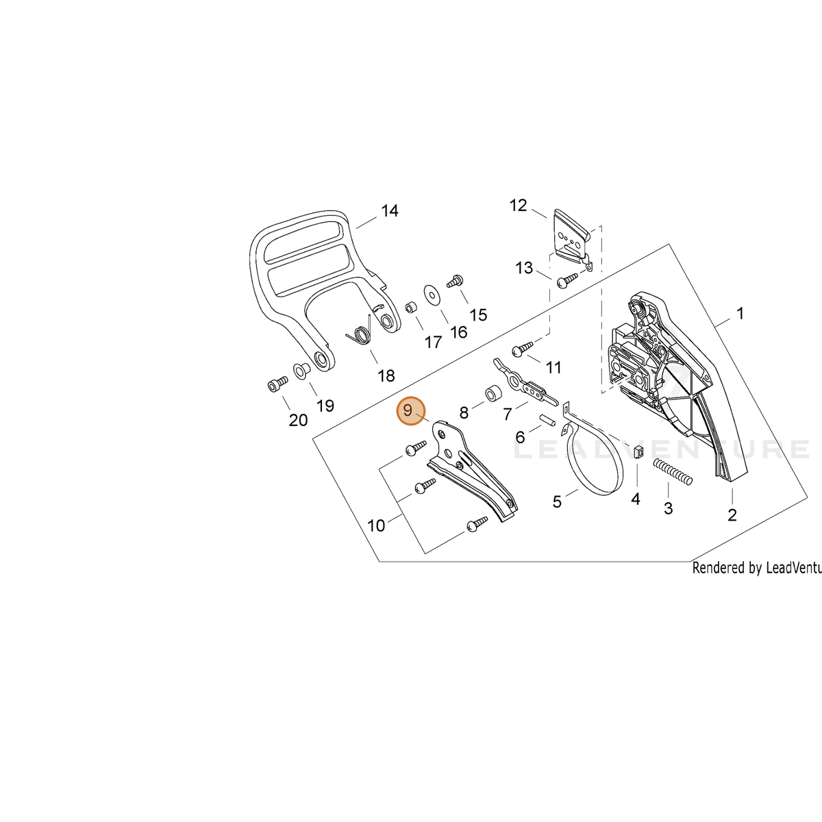 ECHO part C345000211 — IPL diagram snippet (6x zoom, amber highlight)