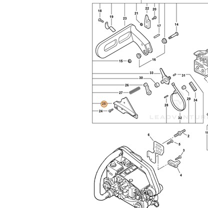 ECHO part C345000231 — IPL diagram snippet (6x zoom, amber highlight)