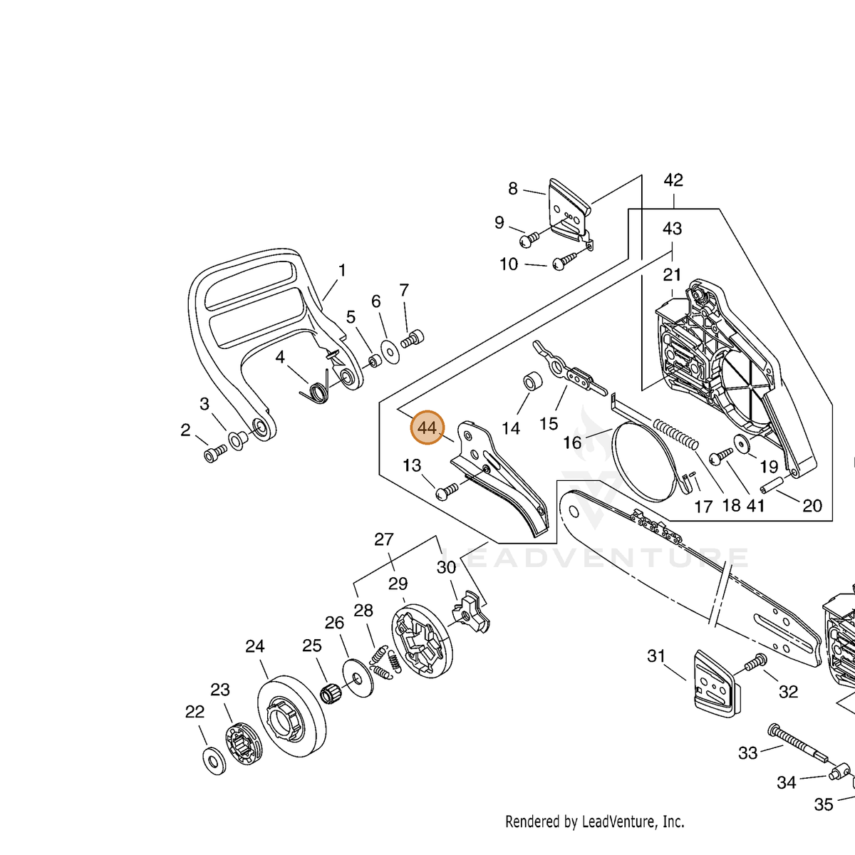 ECHO part C345000241 — IPL diagram snippet (6x zoom, amber highlight)