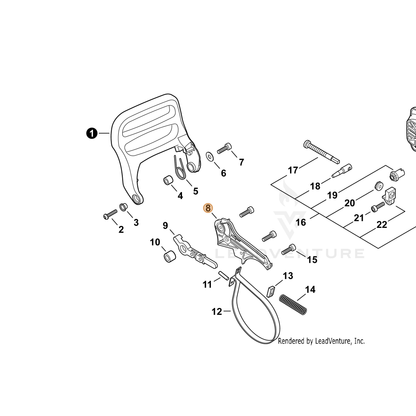 ECHO part C345000540 — IPL diagram snippet (6x zoom, amber highlight)