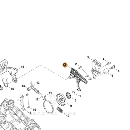 ECHO part C345000731 — IPL diagram snippet (6x zoom, amber highlight)