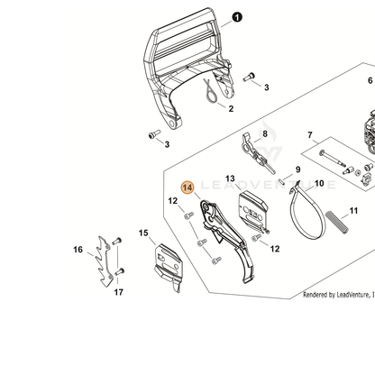 ECHO part C345000800 — IPL diagram snippet (6x zoom, amber highlight)