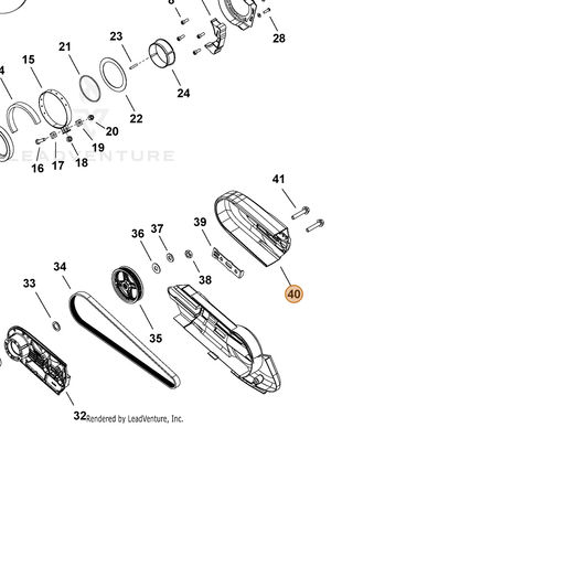Echo part C361000380 — IPL diagram snippet (6x zoom, amber highlight)