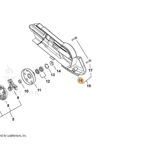 Echo part C361000390 — IPL diagram snippet (6x zoom, amber highlight)