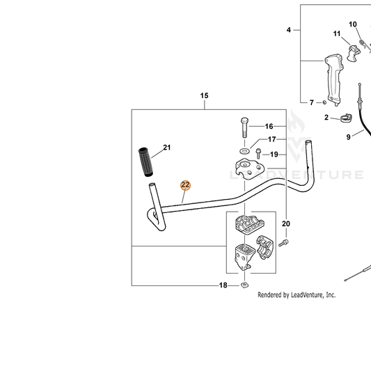 ECHO part C400000000 — IPL diagram snippet (6x zoom, amber highlight)