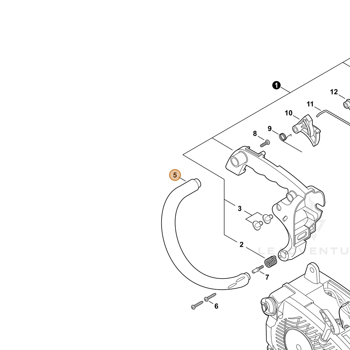 ECHO part C400000050 — IPL diagram snippet (6x zoom, amber highlight)