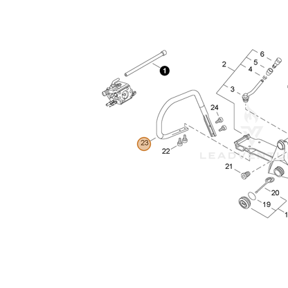 ECHO part C400000191 — IPL diagram snippet (6x zoom, amber highlight)