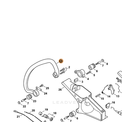 ECHO part C400000321 — IPL diagram snippet (6x zoom, amber highlight)