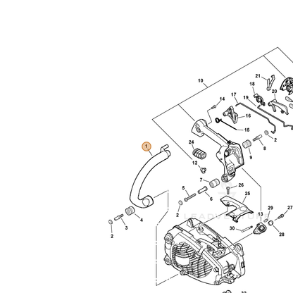ECHO part C400000371 — IPL diagram snippet (6x zoom, amber highlight)