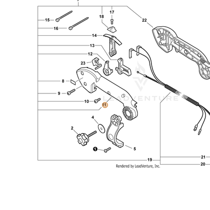 ECHO part C400000411 — IPL diagram snippet (6x zoom, amber highlight)