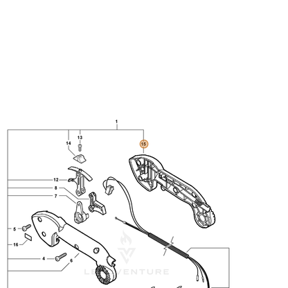 ECHO part C400000424 — IPL diagram snippet (6x zoom, amber highlight)