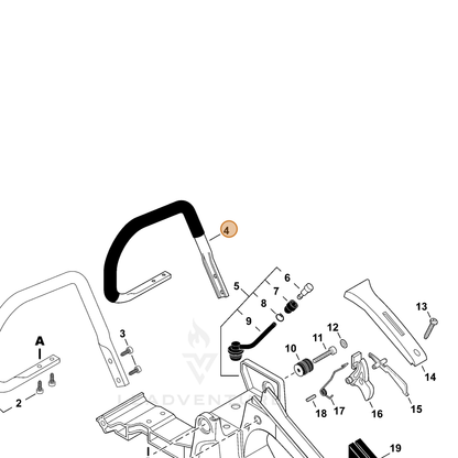 ECHO part C400000431 — IPL diagram snippet (6x zoom, amber highlight)