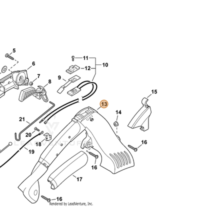 ECHO part C400000491 — IPL diagram snippet (6x zoom, amber highlight)