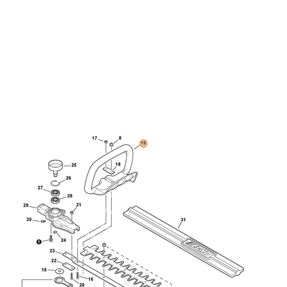 ECHO part C400000533 — IPL diagram snippet (6x zoom, amber highlight)
