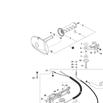 ECHO part C400000851 — IPL diagram snippet (6x zoom, amber highlight)
