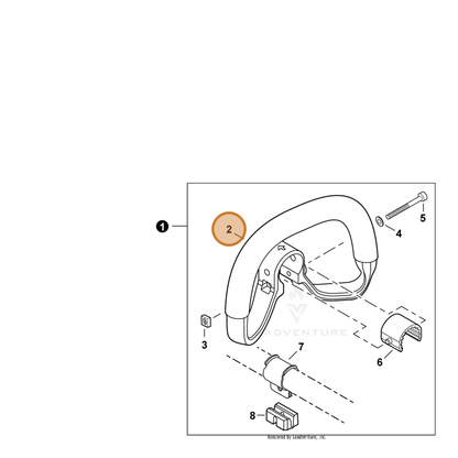 ECHO part C400001021 — IPL diagram snippet (6x zoom, amber highlight)
