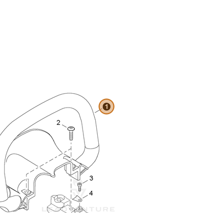 ECHO part C400001190 — IPL diagram snippet (6x zoom, amber highlight)