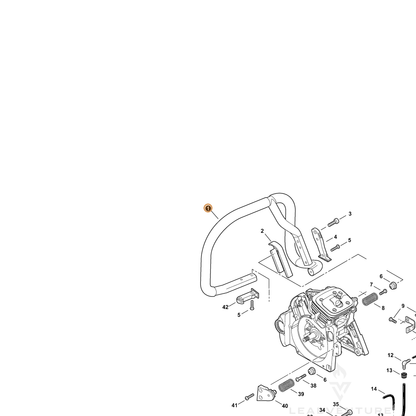 ECHO part C400001381 — IPL diagram snippet (6x zoom, amber highlight)