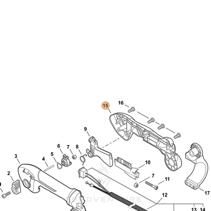 ECHO part C400001541 — IPL diagram snippet (6x zoom, amber highlight)