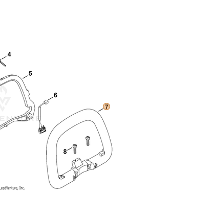 ECHO part C400001560 — IPL diagram snippet (6x zoom, amber highlight)