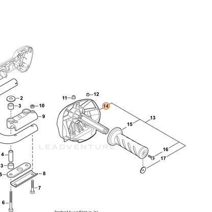 ECHO part C400001600 — IPL diagram snippet (6x zoom, amber highlight)