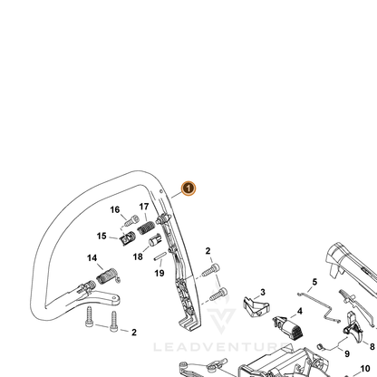 ECHO part C400001631 — IPL diagram snippet (6x zoom, amber highlight)