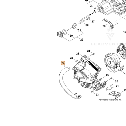 ECHO part C400001740 — IPL diagram snippet (6x zoom, amber highlight)