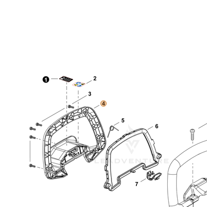 ECHO part C400001841 — IPL diagram snippet (6x zoom, amber highlight)