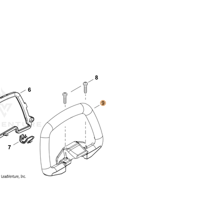 ECHO part C400001850 — IPL diagram snippet (6x zoom, amber highlight)