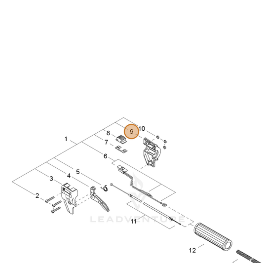 Echo part C401000120 — IPL diagram snippet (6x zoom, amber highlight)