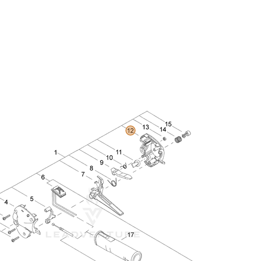Echo part C401000180 — IPL diagram snippet (6x zoom, amber highlight)