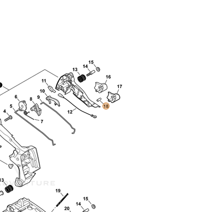 ECHO part C401000310 — IPL diagram snippet (6x zoom, amber highlight)