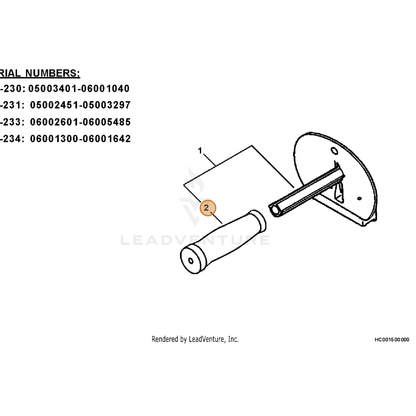 ECHO part C403000070 — IPL diagram snippet (6x zoom, amber highlight)