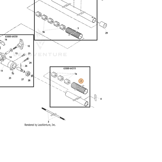 Echo part C403000240 — IPL diagram snippet (6x zoom, amber highlight)