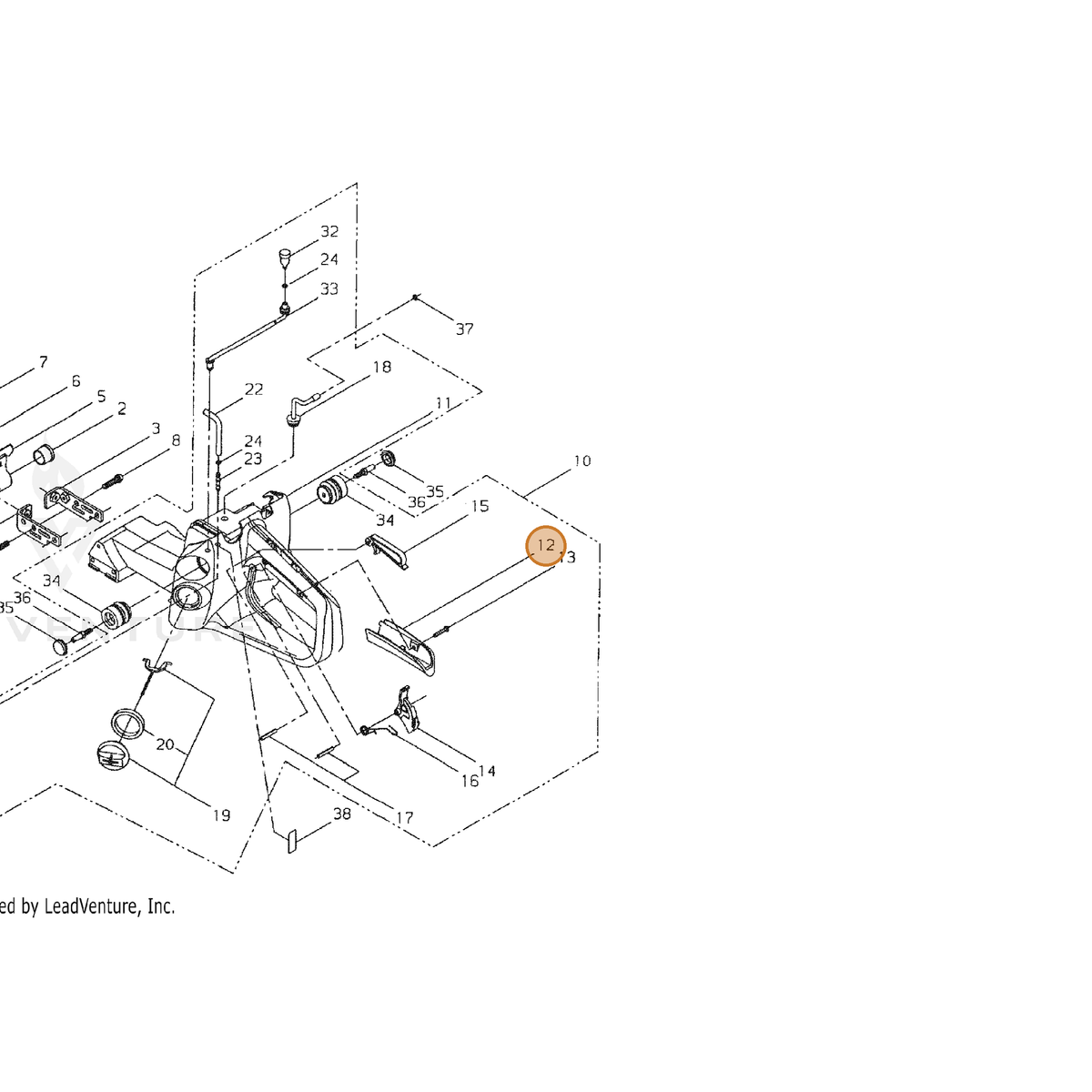 ECHO part C403000530 — IPL diagram snippet (6x zoom, amber highlight)