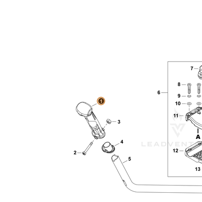 ECHO part C403000810 — IPL diagram snippet (6x zoom, amber highlight)