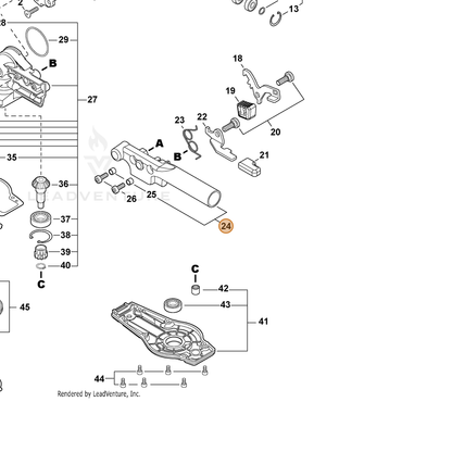 ECHO part C403000880 — IPL diagram snippet (6x zoom, amber highlight)