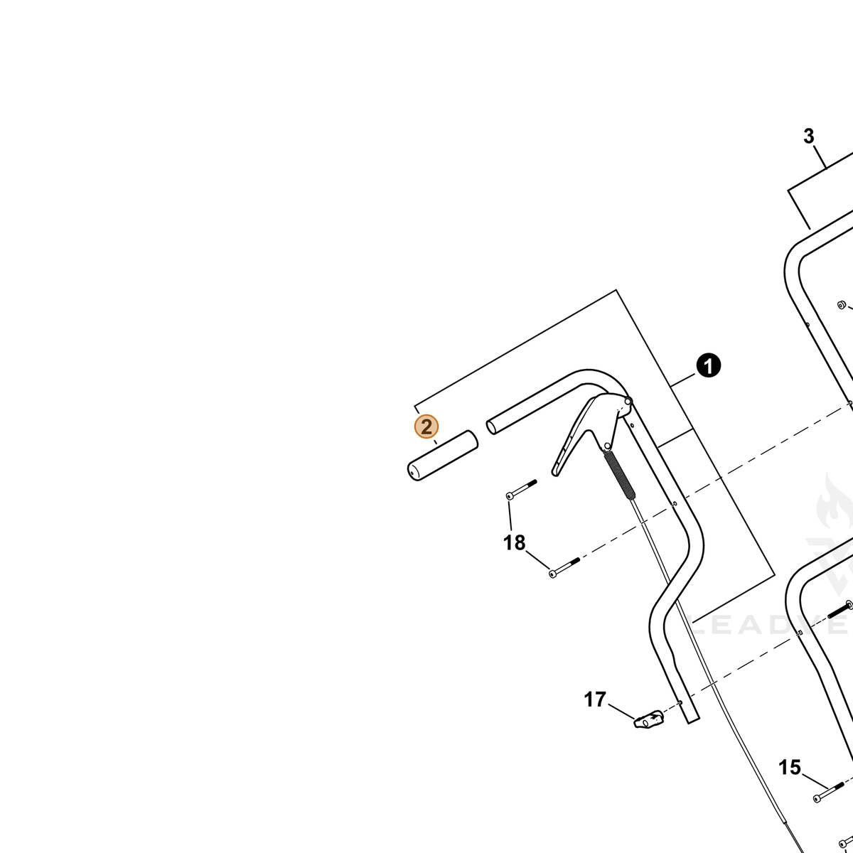 ECHO part C403000930 — IPL diagram snippet (6x zoom, amber highlight)