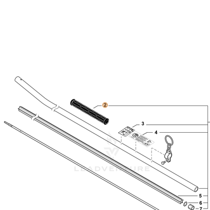 ECHO part C403000990 — IPL diagram snippet (6x zoom, amber highlight)