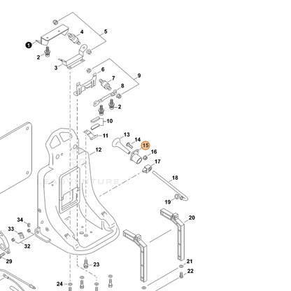 ECHO part C405000060 — IPL diagram snippet (6x zoom, amber highlight)
