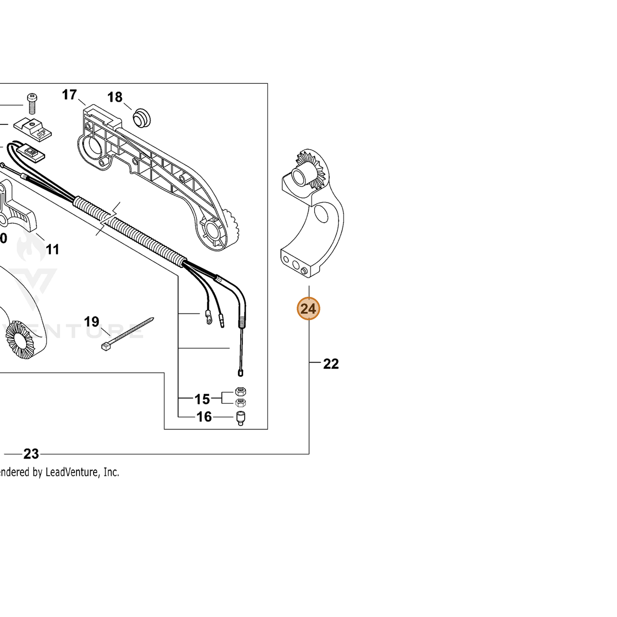ECHO part C405000241 — IPL diagram snippet (6x zoom, amber highlight)