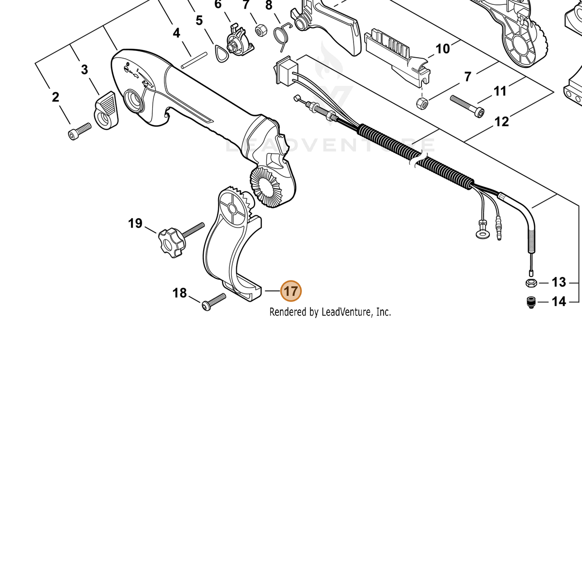 ECHO part C405000360 — IPL diagram snippet (6x zoom, amber highlight)