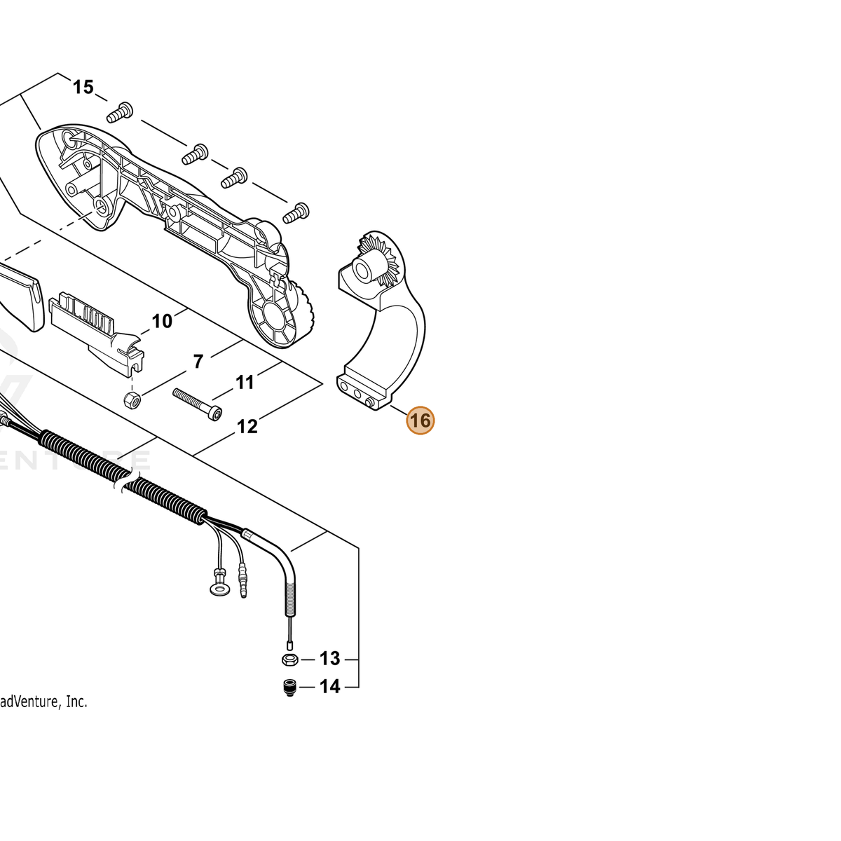 ECHO part C405000370 — IPL diagram snippet (6x zoom, amber highlight)