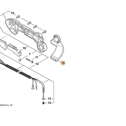 ECHO part C405000370 — IPL diagram snippet (6x zoom, amber highlight)