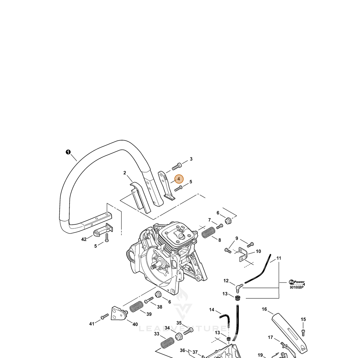 ECHO part C405000560 — IPL diagram snippet (6x zoom, amber highlight)