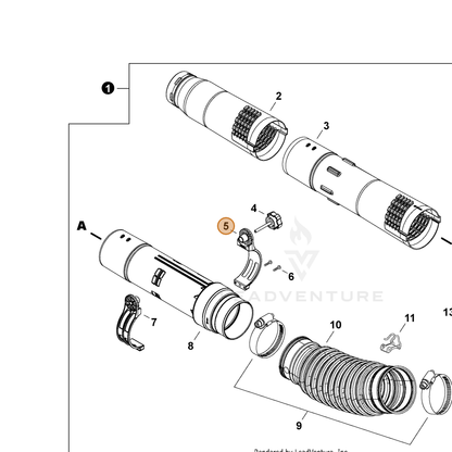 ECHO part C405000680 — IPL diagram snippet (6x zoom, amber highlight)