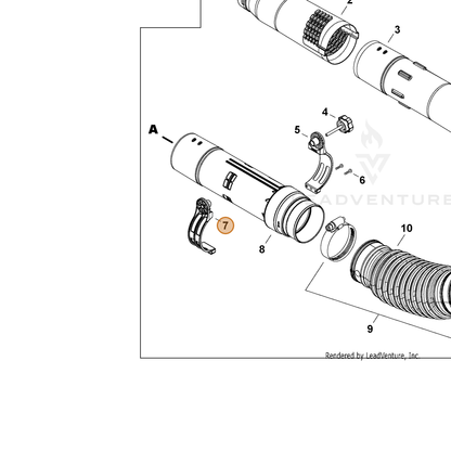 ECHO part C405000690 — IPL diagram snippet (6x zoom, amber highlight)