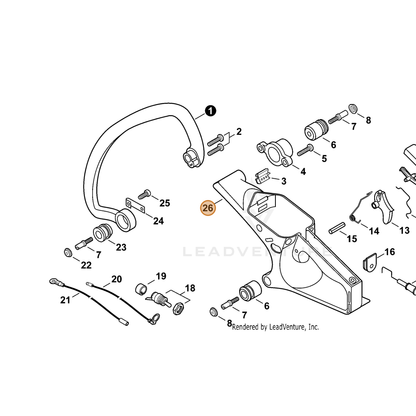 ECHO part C410000253 — IPL diagram snippet (6x zoom, amber highlight)