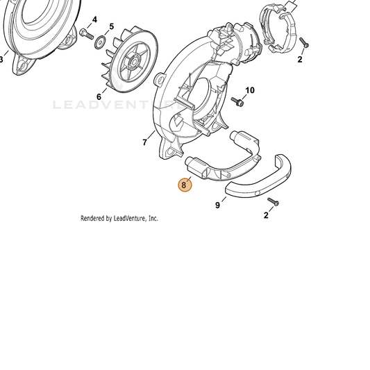 ECHO part C410000391 — IPL diagram snippet (6x zoom, amber highlight)