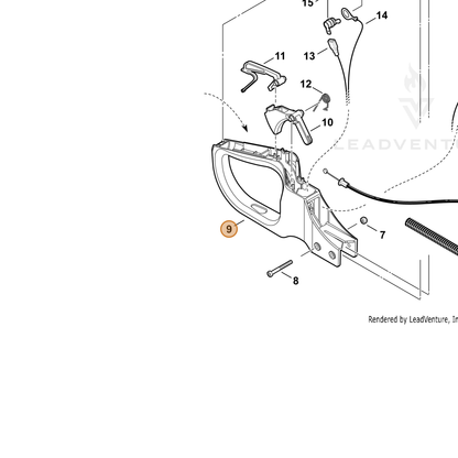 ECHO part C410000431 — IPL diagram snippet (6x zoom, amber highlight)